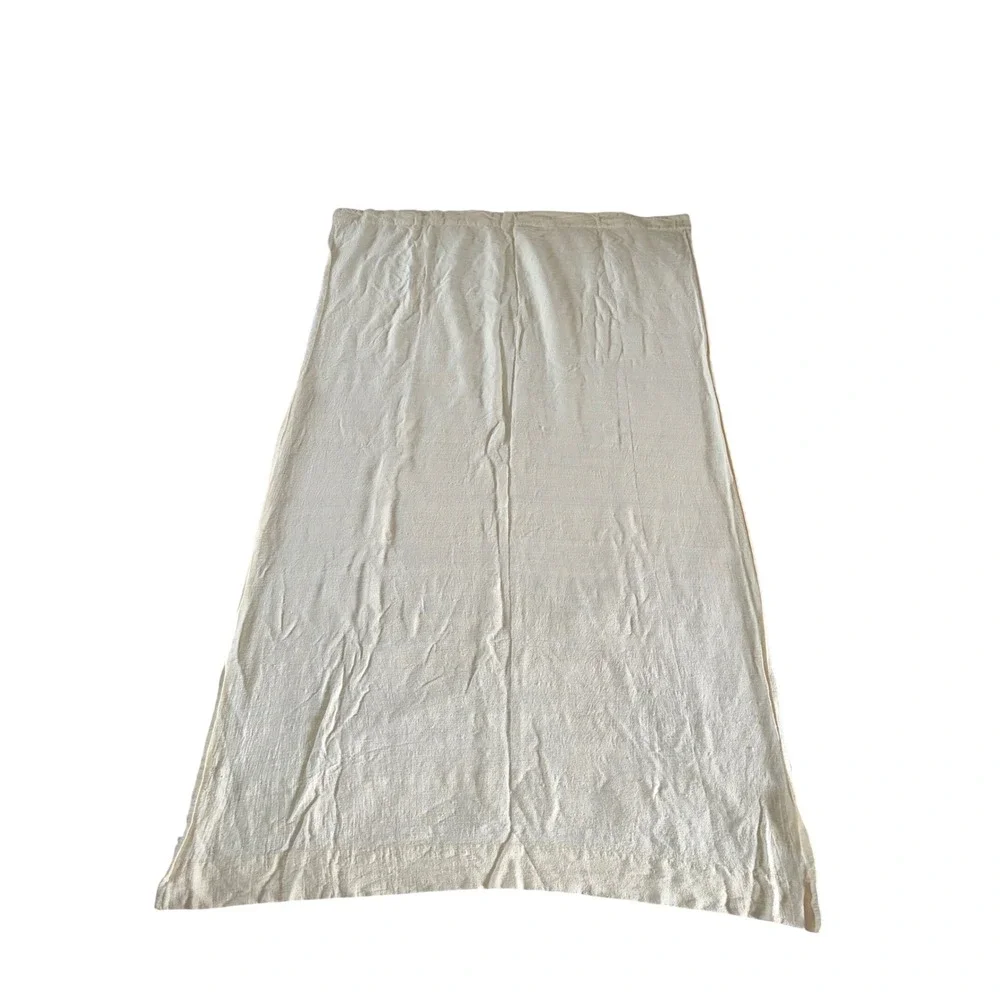 Quince Raw Silk Curtain Panels 48x84 Cream Cotton Lined Excellent Texture Luxury
